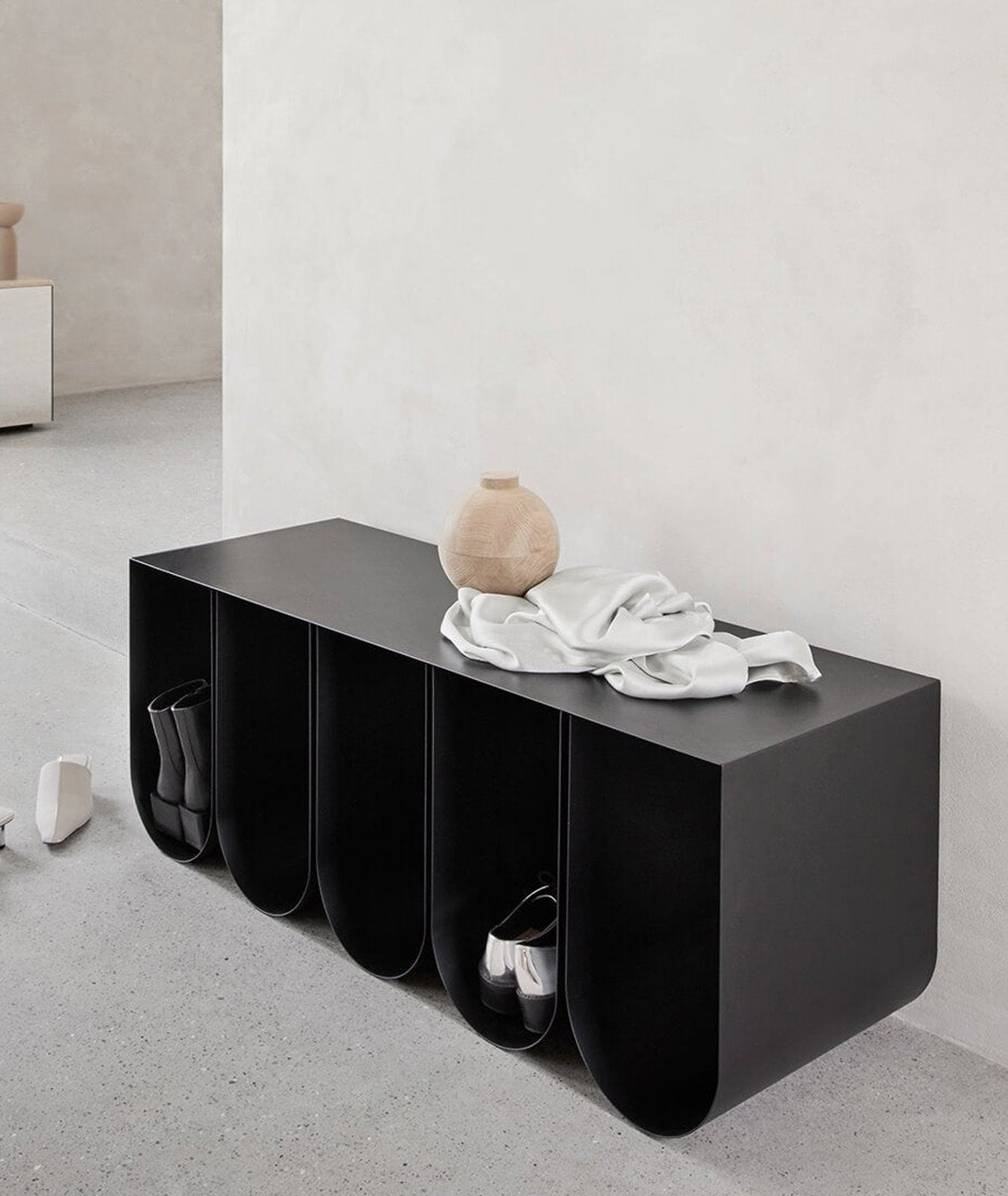 Curved Bench / Shoe Rack - More Options