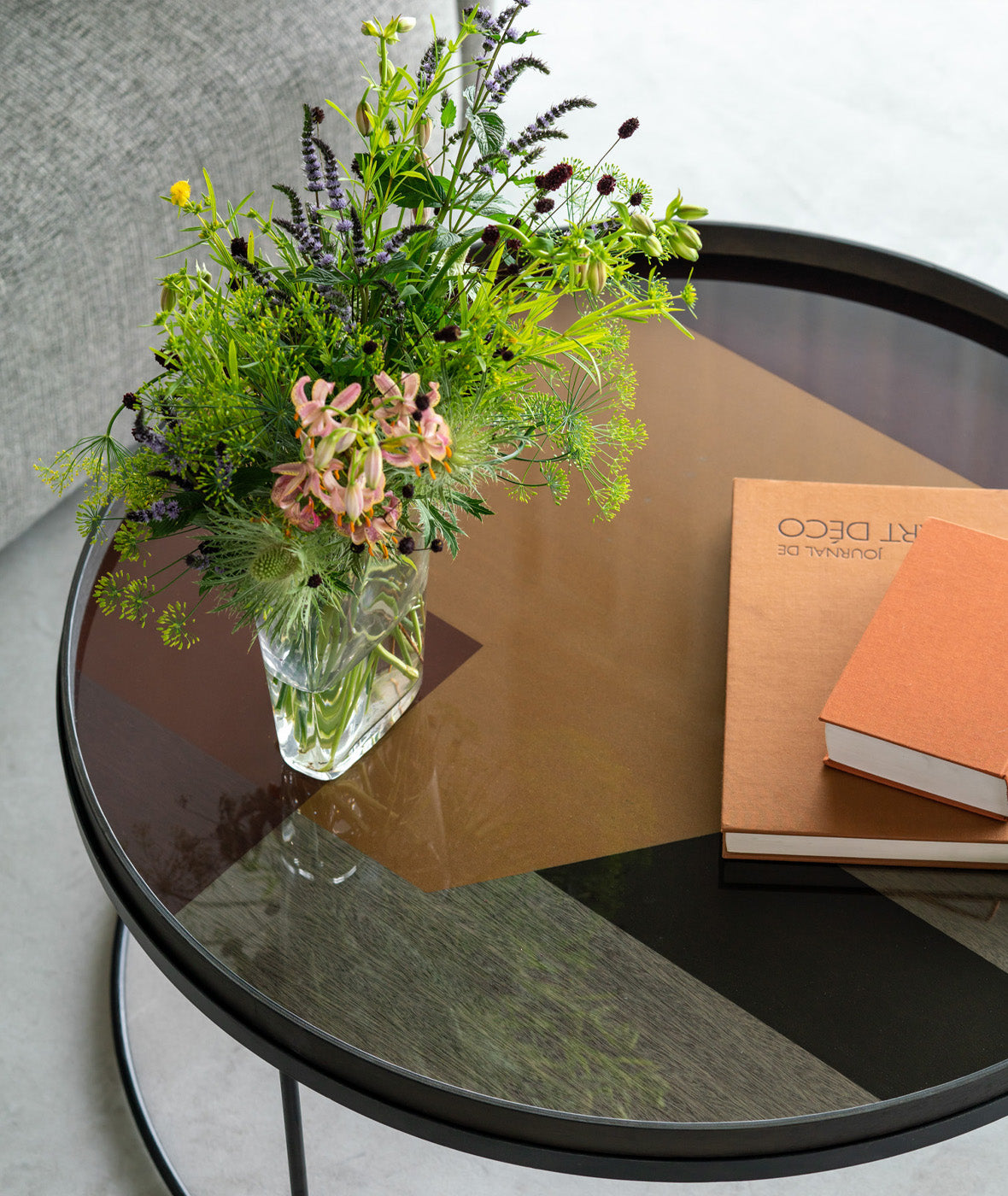 Circle Angle Glass Tray