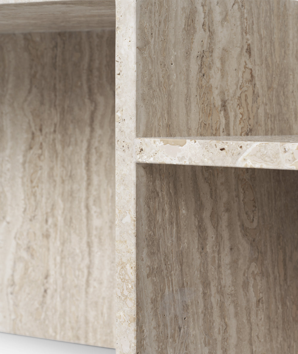 Distinct Side Table Travertine Ferm Living - BEAM // Design Store