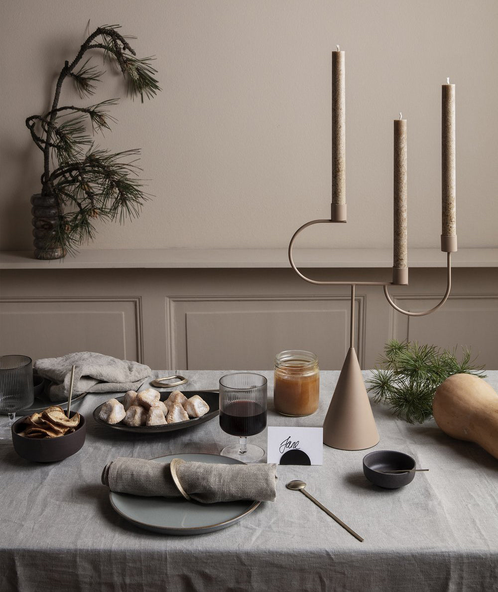 Ripple Wine Glass Smoked Grey Set/2 Ferm Living - BEAM // Design Store