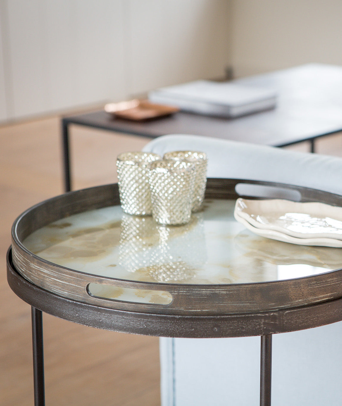 Round Tray Side Table - 2 Sizes Ethnicraft - BEAM // Design Store