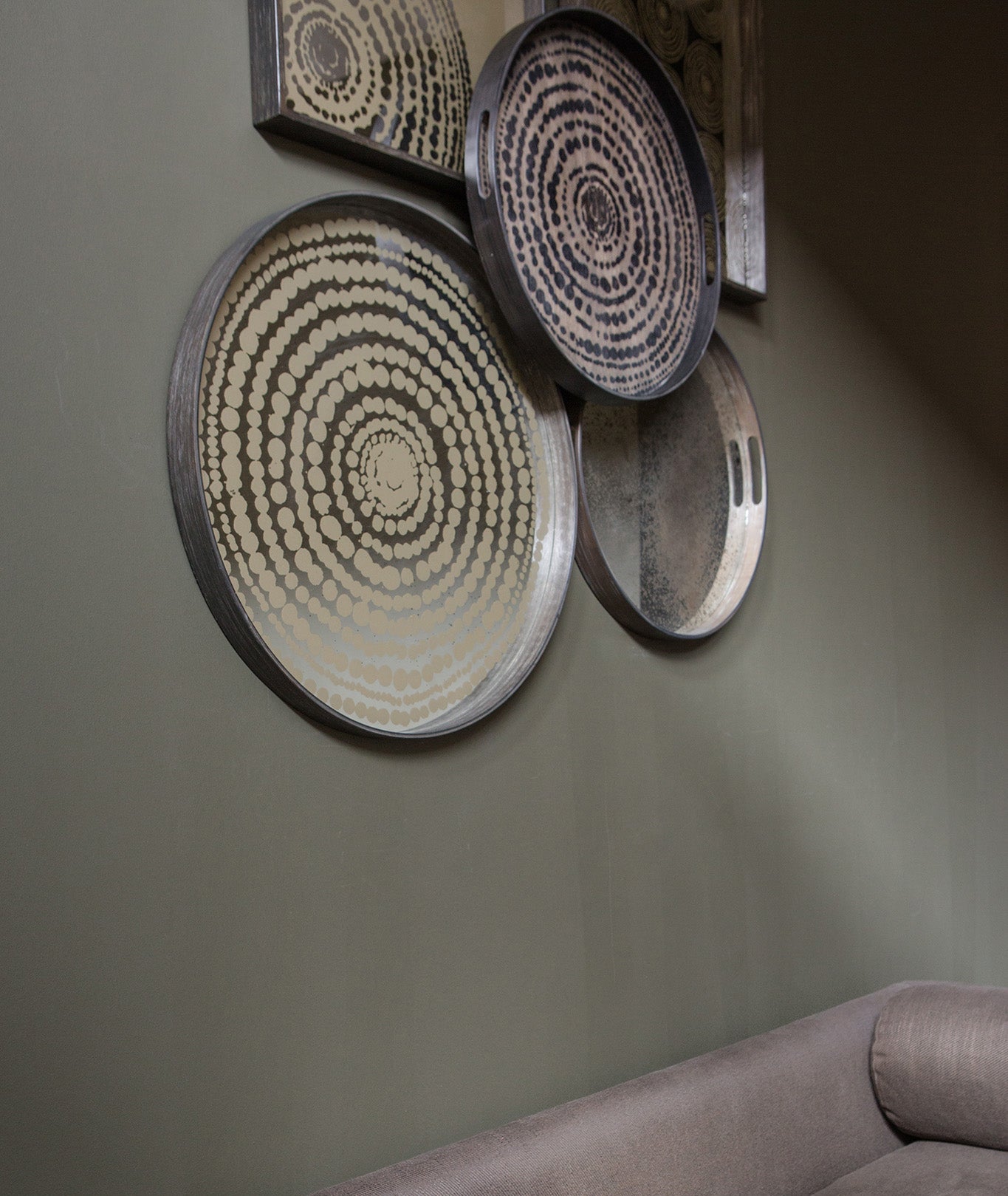 Aged Mirror Round Tray - 3 Colors Ethnicraft - BEAM // Design Store