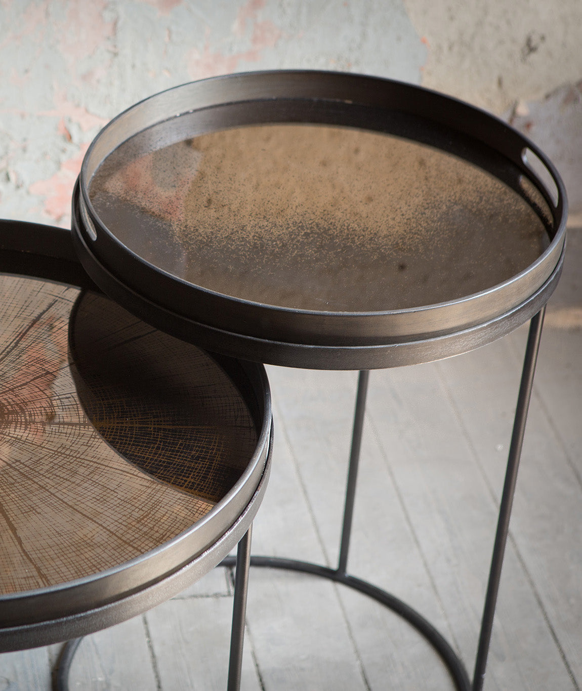 Aged Mirror Round Tray - 3 Colors Ethnicraft - BEAM // Design Store
