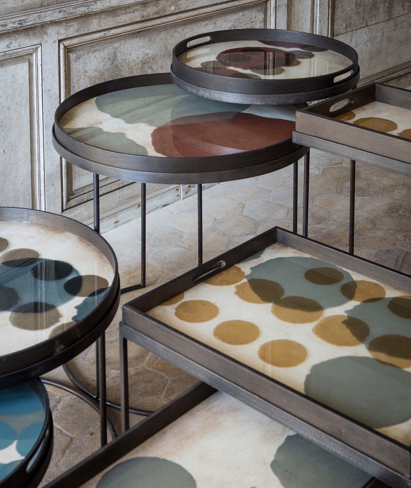 Dots Glass Round Tray - 4 Styles Ethnicraft - BEAM // Design Store