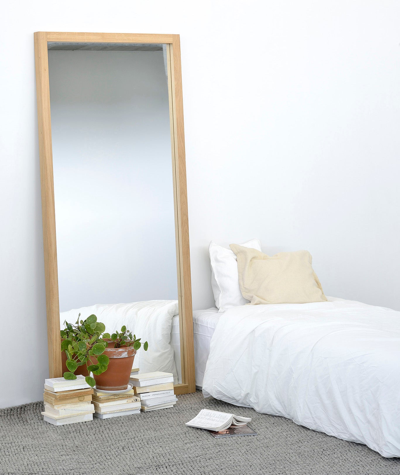 Oak Light Frame Floor Mirror Ethnicraft - BEAM // Design Store