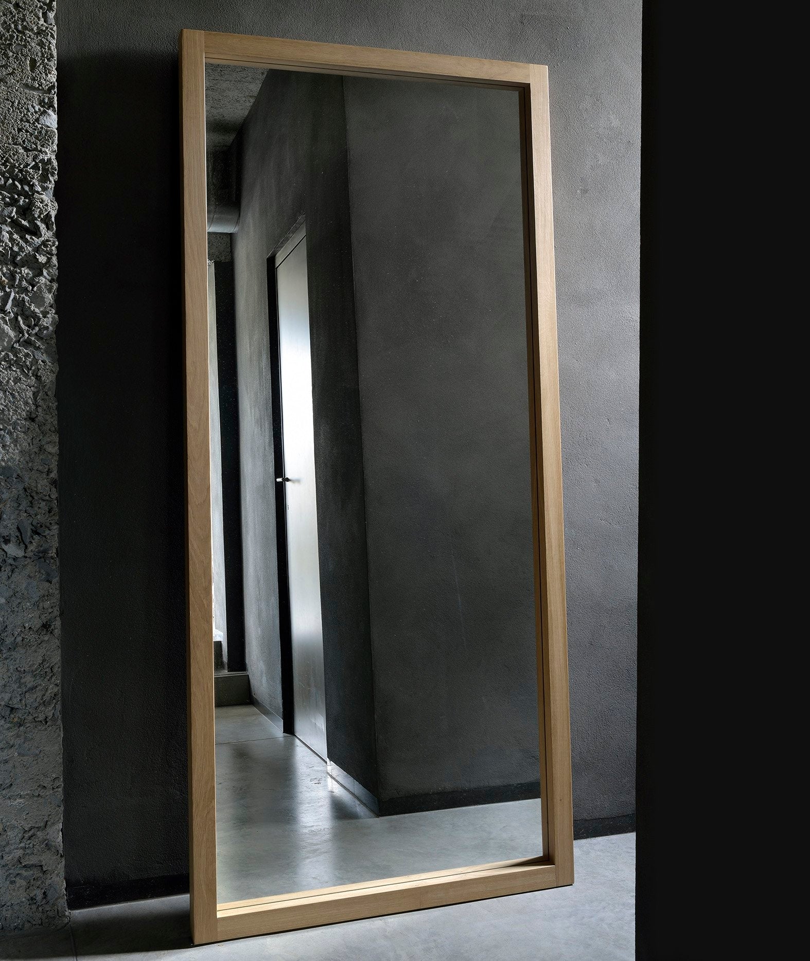 Oak Light Frame Floor Mirror Ethnicraft - BEAM // Design Store