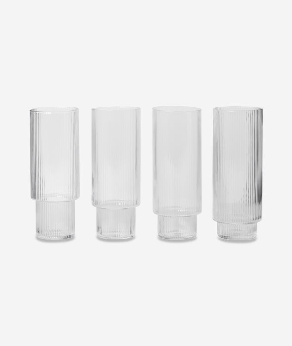 Ripple Long Drink Glasses set/4 Ferm Living - BEAM // Design Store
