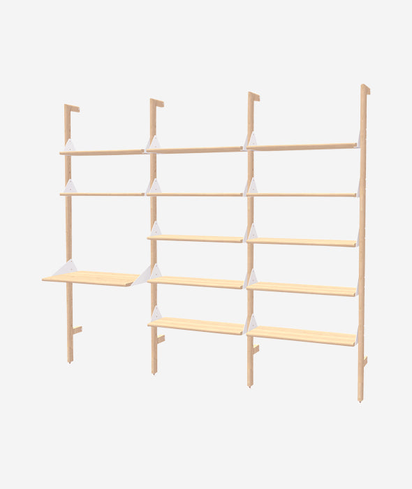 Branch 3 Shelving Unit with Desk - 3 Colors Gus* Modern - BEAM // Design Store