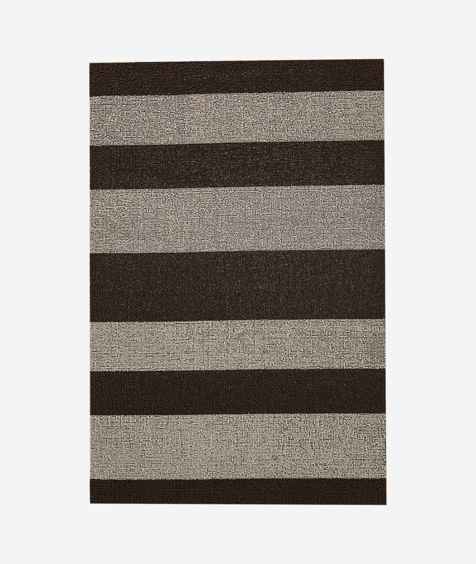 Chilewich - Bold Stripe Shag Doormat Pebble-18 x 28