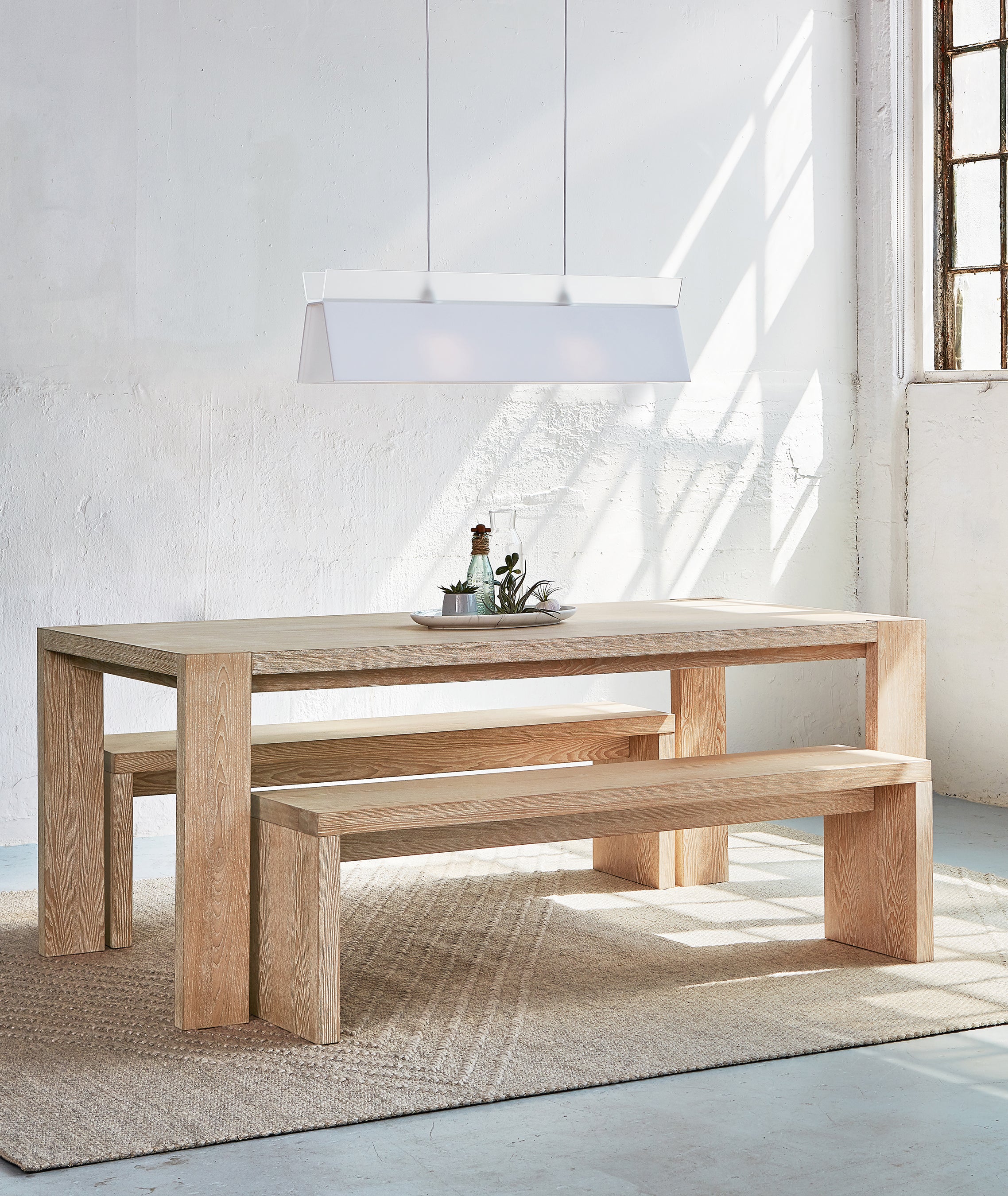 Plank Dining Table + Bench - 2 Colors Gus* Modern - BEAM // Design Store