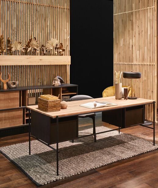 Oscar Desk w/Drawers Ethnicraft - BEAM // Design Store