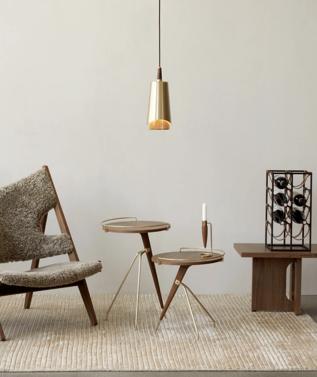 Knitting Lounge Chair Sheepskin More Options BEAM