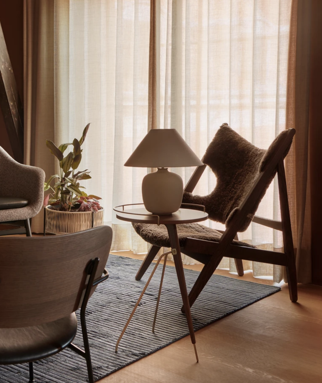 Knitting Lounge Chair Sheepskin - More Options