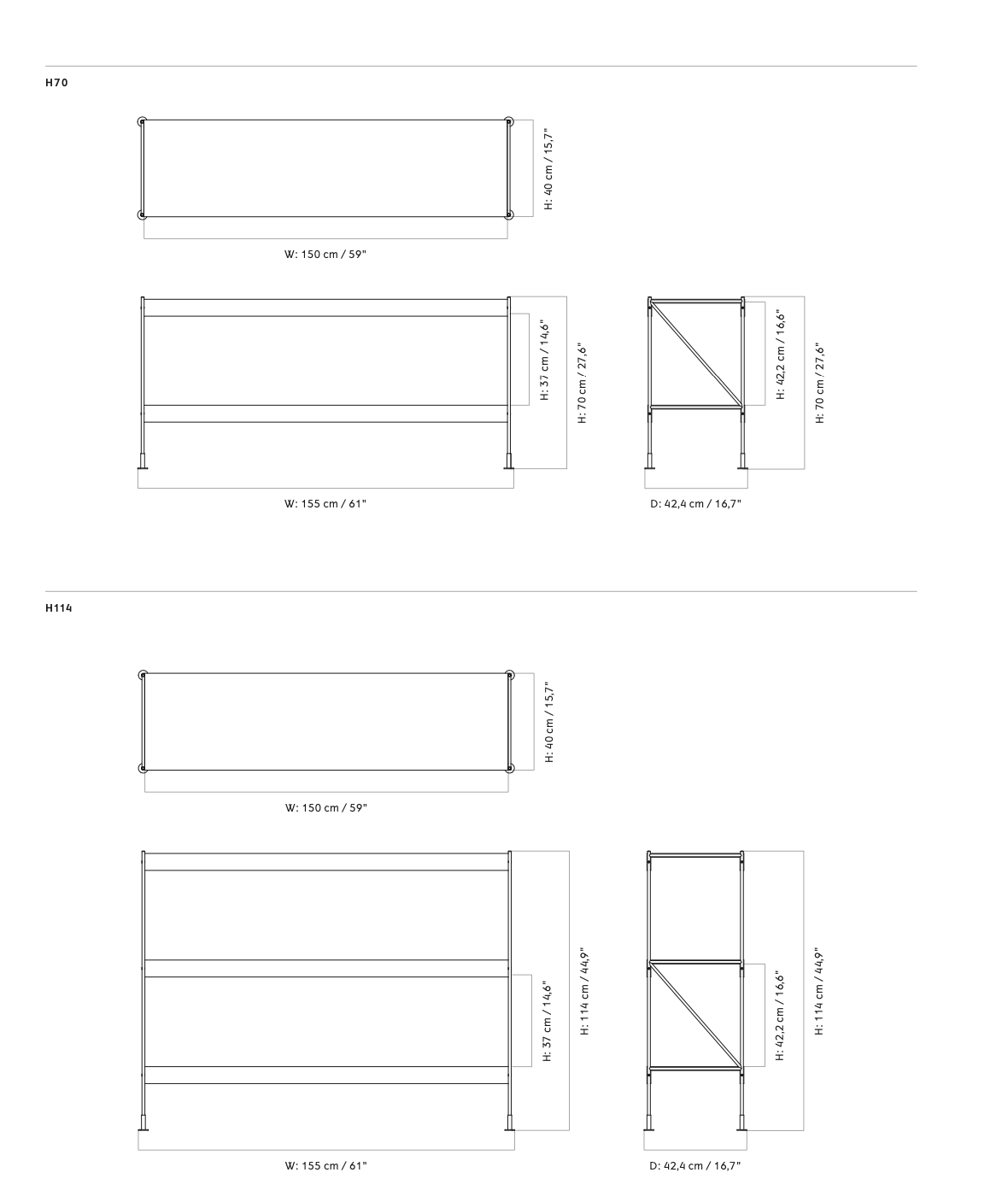 Zet Storage System - Back Panel and Magazine Shelf