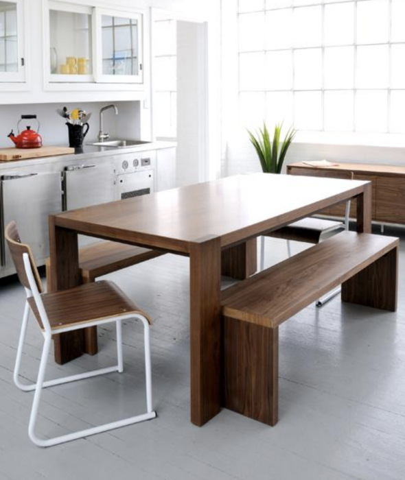 Plank Dining Table + Bench - 2 Colors Gus* Modern - BEAM // Design Store