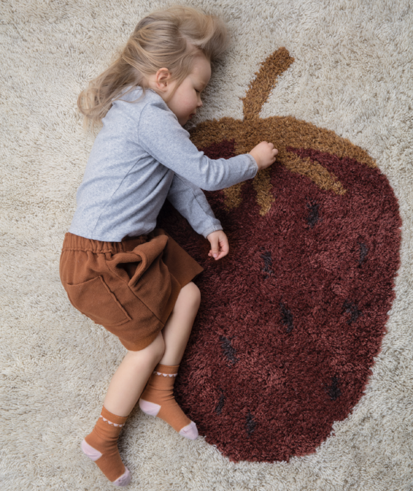 Fruiticana Tufted Strawberry Rug - 2 Sizes Ferm Living - BEAM // Design Store