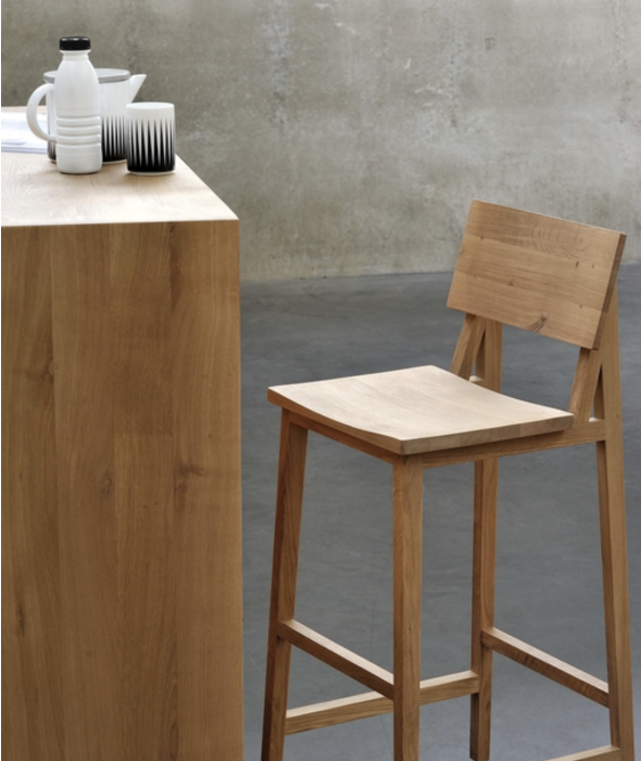 N Counter + Bar Stools Set/2 Ethnicraft - BEAM // Design Store