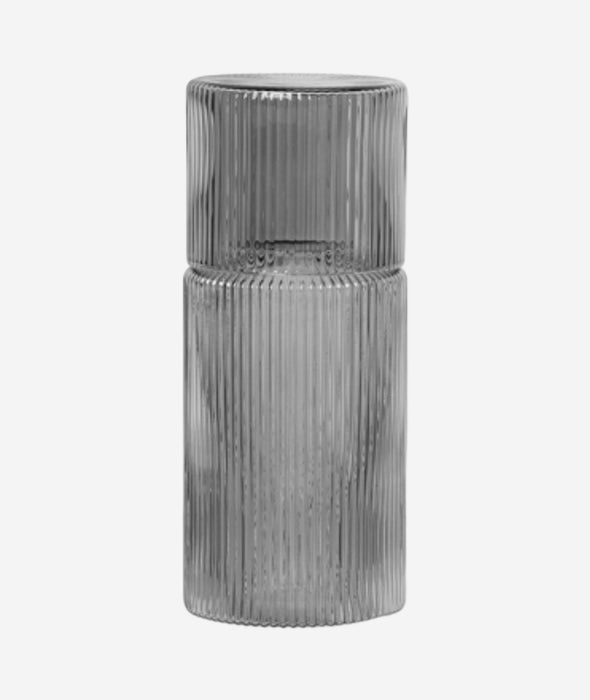 Ripple Mini Carafe Set Smoked Grey Ferm Living - BEAM // Design Store