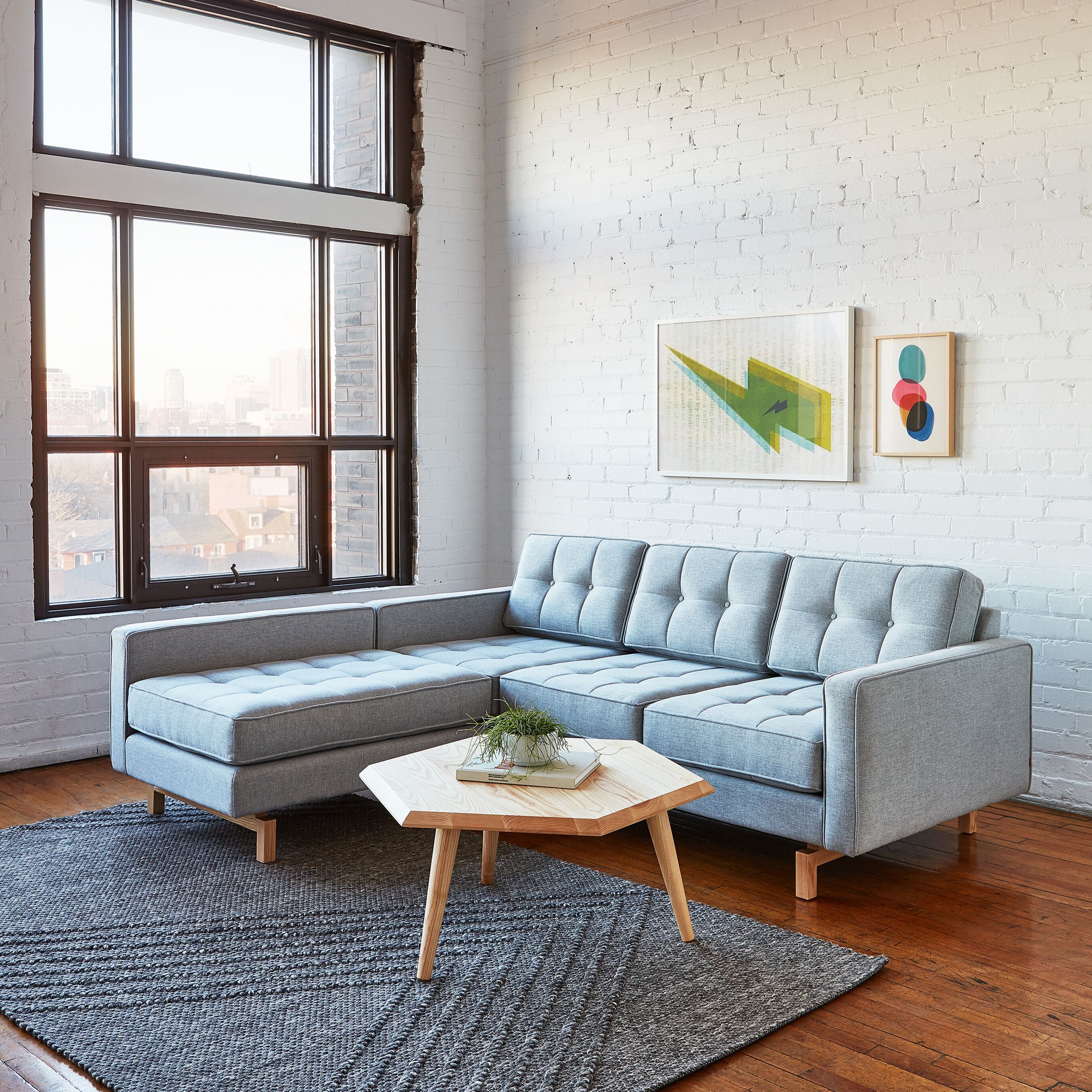 Jane 2 Loft Bi-Sectional Gus* Modern - BEAM // Design Store
